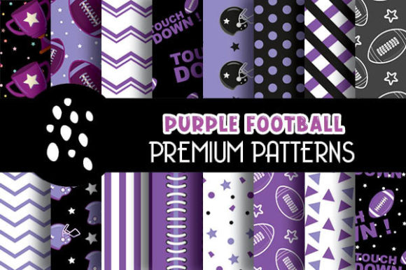 Download Purple Football Digital Papers Patterns - Football Collection