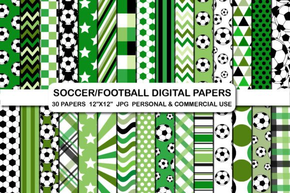 Download Soccer Digital Papers Football Paper Set - Football Collection