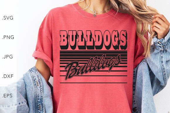 Download Bulldogs Vintage Lines SVG DXF JPG PNG - Svg Collection