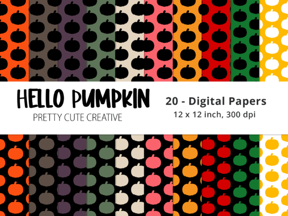 Download Pumpkin Digital Paper Pack - Pumpkin digital paper Collection