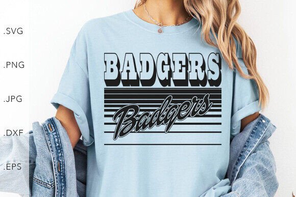 Download Badgers Vintage Lines SVG DXF JPG PNG - Svg Collection