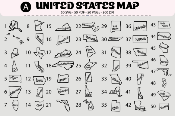 Download United States Map Mega Bundle – 450 File - United Collection