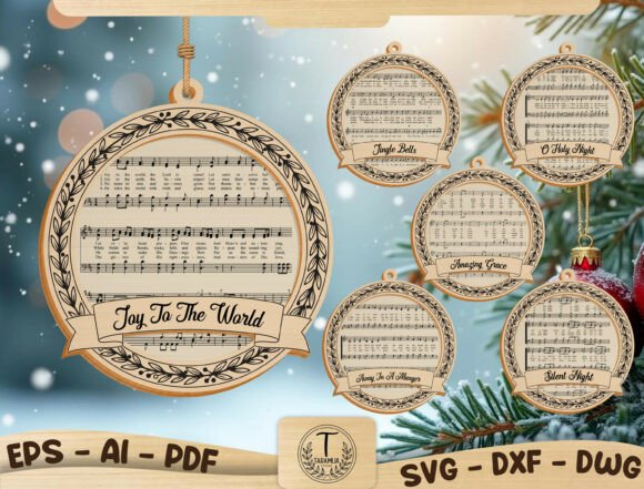Download Christmas Hymn Ornament SVG Bundle - Svg Collection