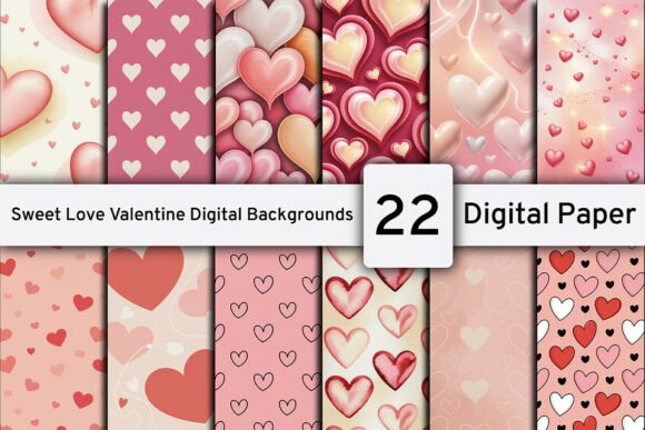 Download Sweet Love Valentine Digital Backgrounds - Digital backgrounds Collection