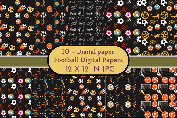 Download Football Digital Papers Patterns - Football Collection