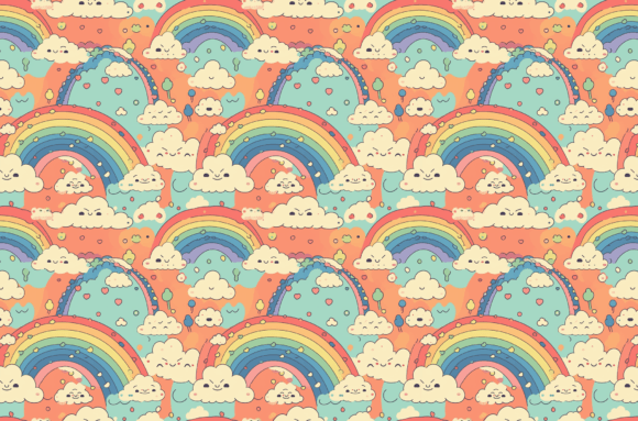 Download Retro Rainbow Pattern Colorful Patterns - Retro Collection