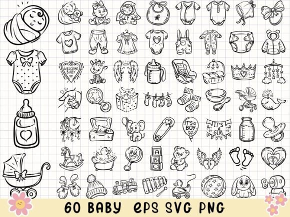 Download Baby Svg Bundle Baby Shower Clipart - Svg Collection