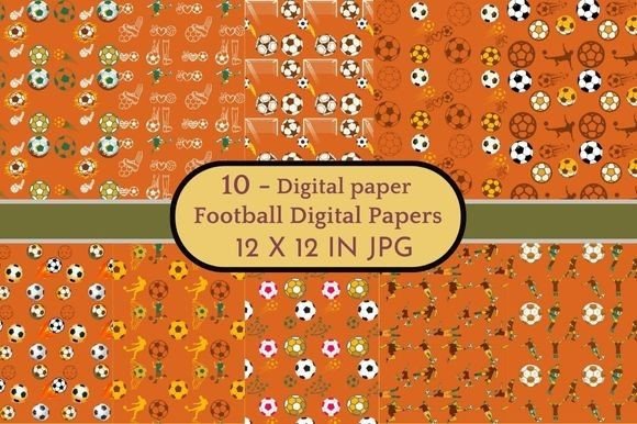 Download Football Digital Papers Patterns - Football Collection