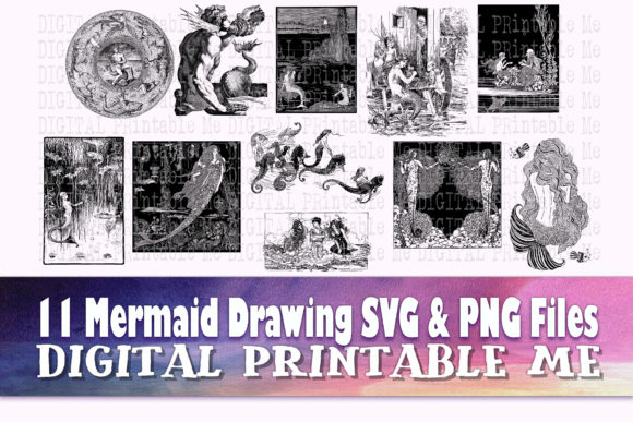 Download Mermaid Svg Detailed Illustration Png - Svg Collection