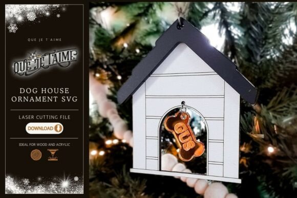 Download Dog House Christmas Ornament SVG - Svg Collection