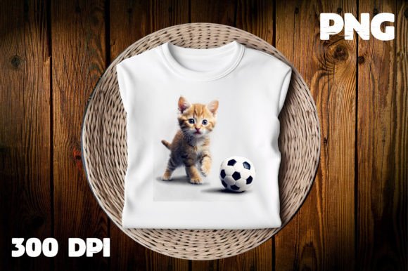 Download Cat Playing Football Clipart PNG - Football Collection