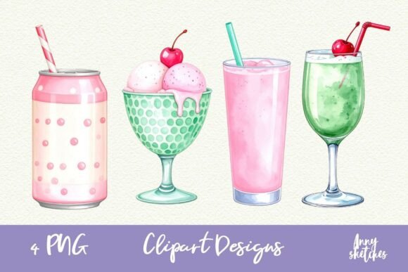 Download Ice Cream Soda Retro American Diner 50s - Retro Collection