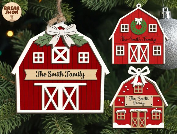 Download Red Barn Family Ornament Cut File Svg - Svg Collection