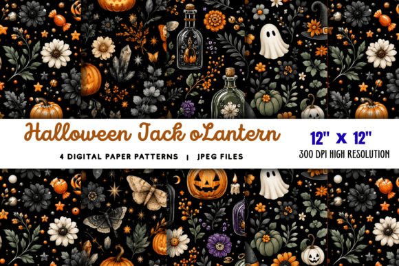 Download Spooky Pumpkin Digital Paper - Pumpkin digital paper Collection
