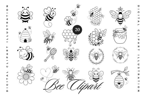 Download Bee Honeybee SVG PNG Clipart - Svg Collection