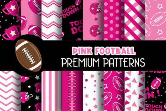 Download Pink Football Digital Papers Patterns - Football Collection