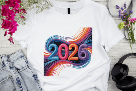 Download New Year 2026 Abstract Wavy Bright Lines - Wavy Collection