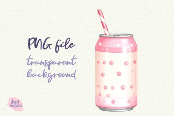 Download Cream Soda Can with Straw Retro Dinner - Retro Collection