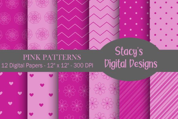 Download Pink Digital Papers - Pink Patterns - Pink digital papers Collection