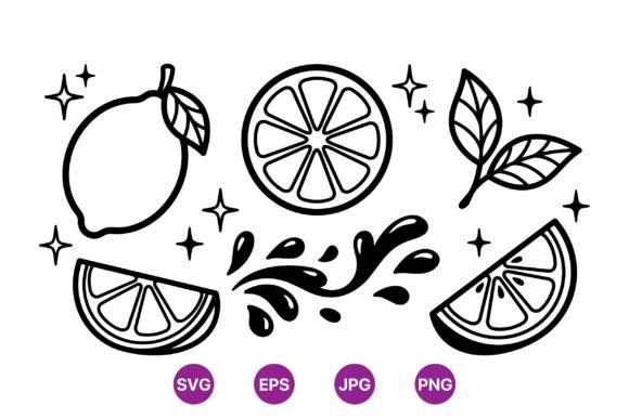 Download Citrus Lemon SVG Clipart Set - Svg Collection