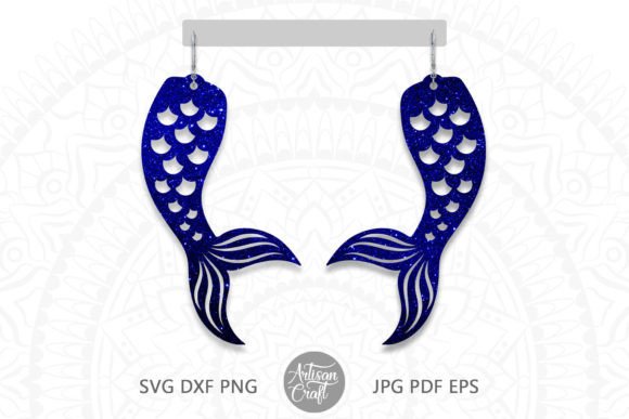 Download Mermaid Tail Earrings SVG Cut Files - Svg Collection