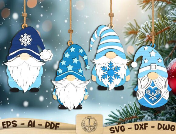 Download Winter Gnomes Christmas Ornament SVG - Svg Collection