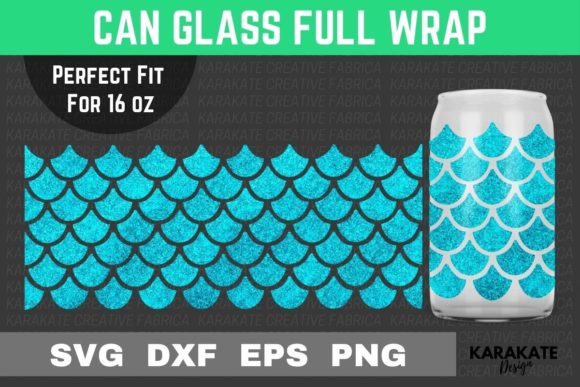 Download Mermaid Scale, 16 Oz Can Glass Wrap SVG - Svg Collection