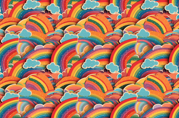 Download Retro Rainbow Pattern Colorful Patterns - Retro Collection