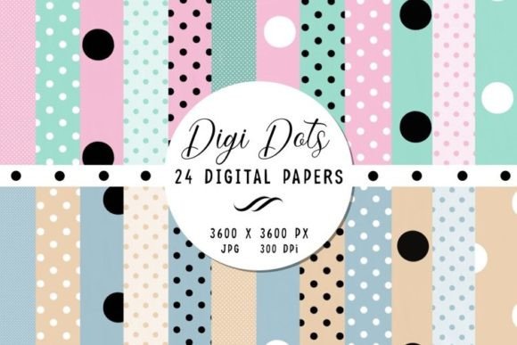 Download Pastel Digital Dots Printable Papers - Dots Collection