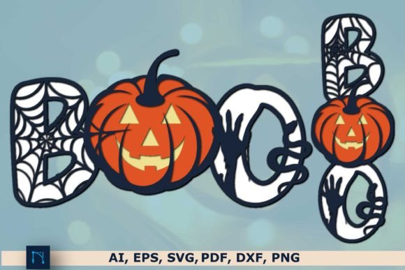 Download Pumpkin Jack O Lantern BOO Sign SVG Set - Svg Collection