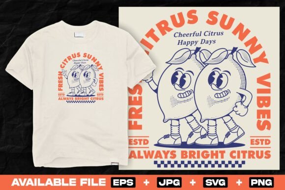 Download Retro Citrus Lemon Character Design - Retro Collection