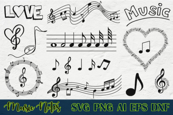 Download Music Notes Silhouette Bundles, Note SVG - Svg Collection