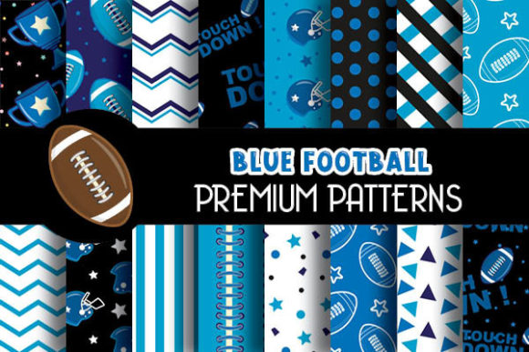 Download Blue Football Digital Papers Patterns - Football Collection
