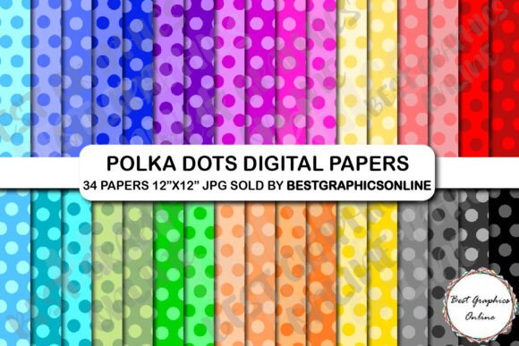Download 34 Polka Dots Digital Backgrounds Papers - Digital backgrounds Collection