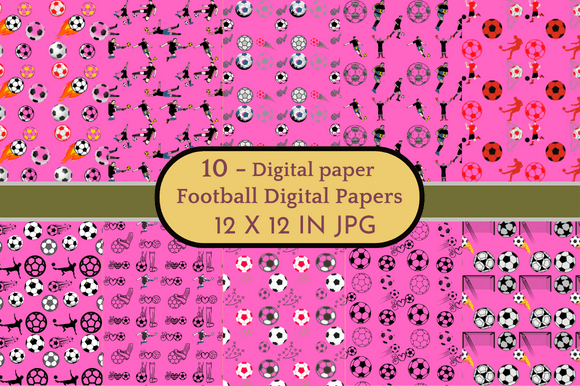 Download Football Digital Papers Patterns - Football Collection