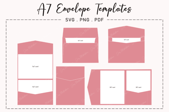 Download A7 Envelope Template Bundle SVG Cut File - Svg Collection