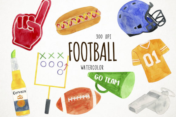 Download Watercolor Football Clipart - Football Collection