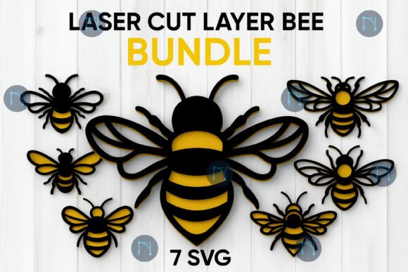Download Laser Cut Layer Bee SVG Bundle - Svg Collection