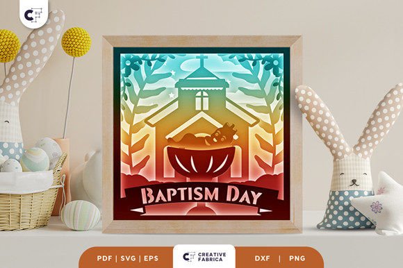 Download Baby Baptism 3D Shadow Box SVG - Svg Collection