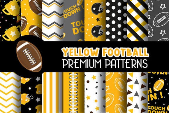 Download Yellow Football Digital Papers Patterns - Football Collection
