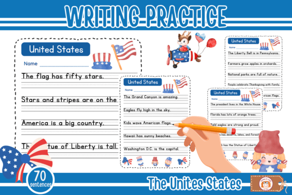 Download Writing Practice Regions of United State - United Collection