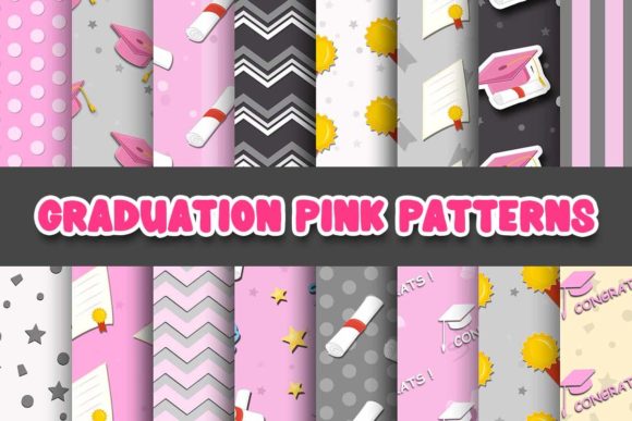 Download Graduation Pink Digital Papers Patterns - Pink digital papers Collection