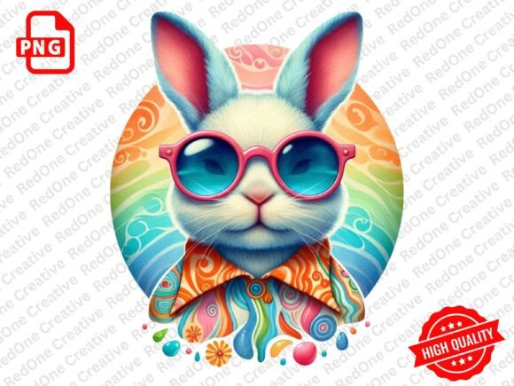 Download Groovy Retro Easter Clipart PNG - Retro Collection