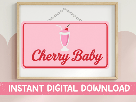 Download Cherry Baby Diner Sign SVG PNG - Svg Collection